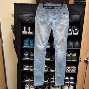Perfect used condition BLUE ASPHALT light blue jeans.👖Low rise, size 1 long.